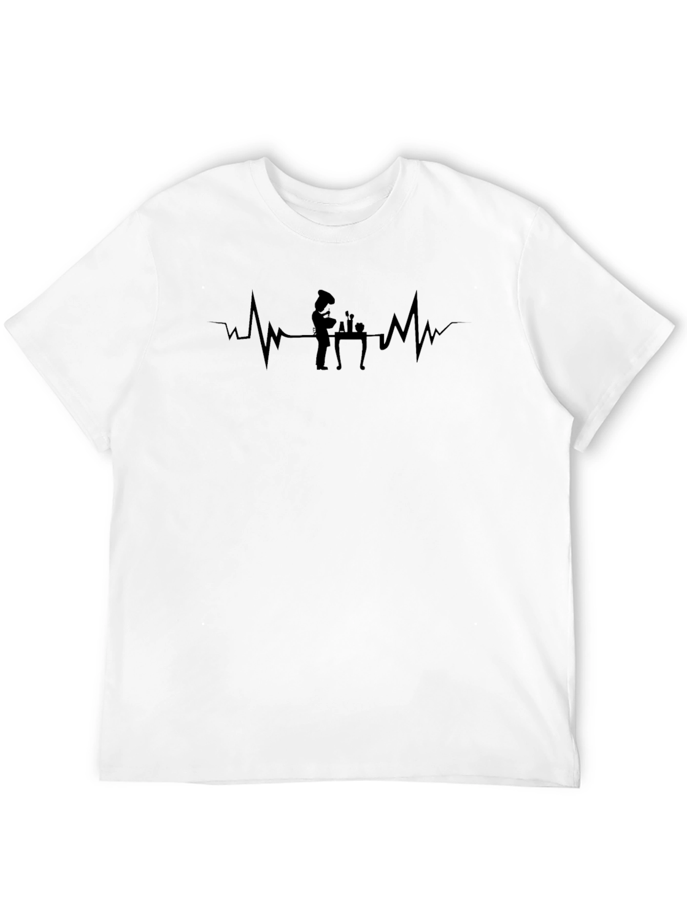 Chef Heartbeat Graphic T-Shirt - Soft Cotton