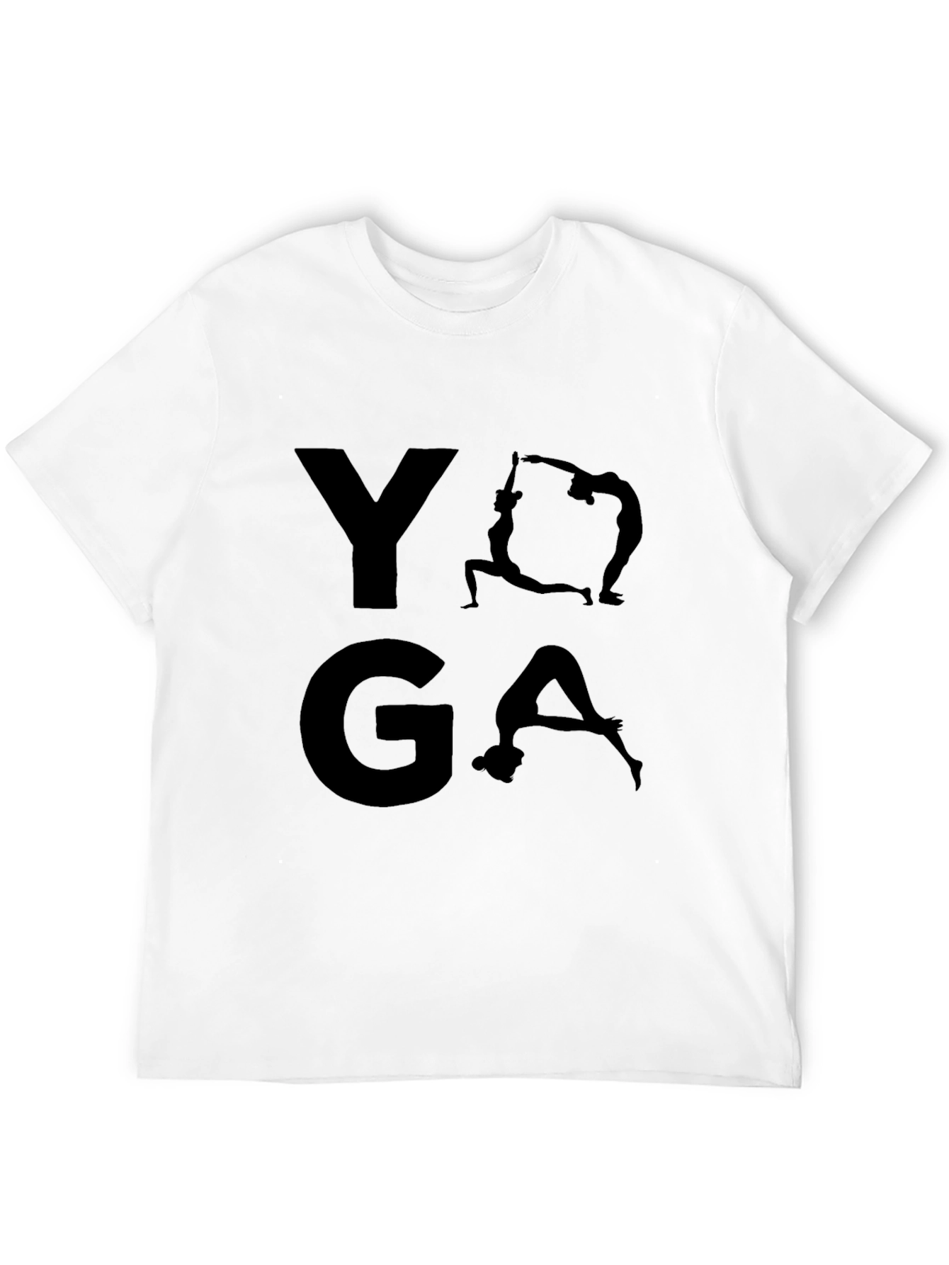 Yoga Graphic Print Mens Black T-Shirt