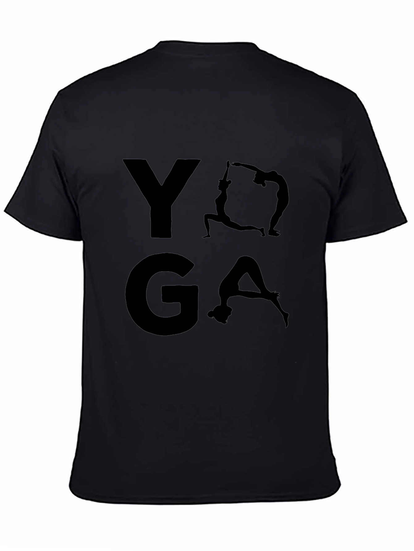 Yoga Graphic Print Mens Black T-Shirt