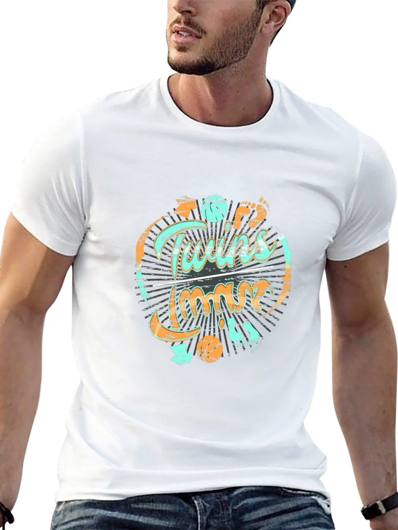 Twins Time Basketball T-Shirt