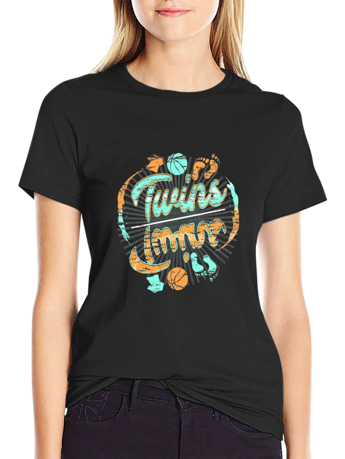 Twins Time Basketball T-Shirt