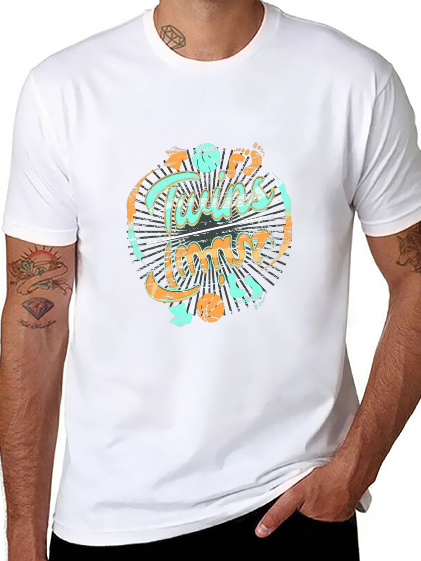 Twins Time Basketball T-Shirt