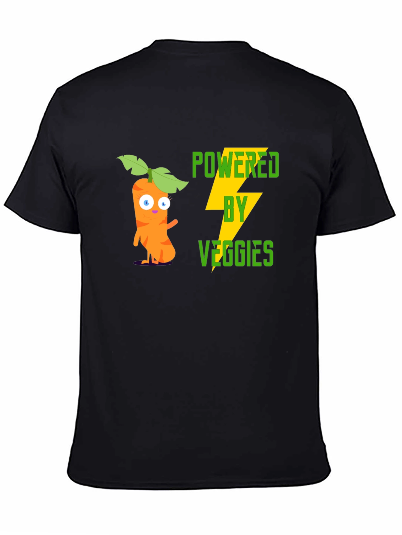 Powered by Veggies Graphic Tee - Black