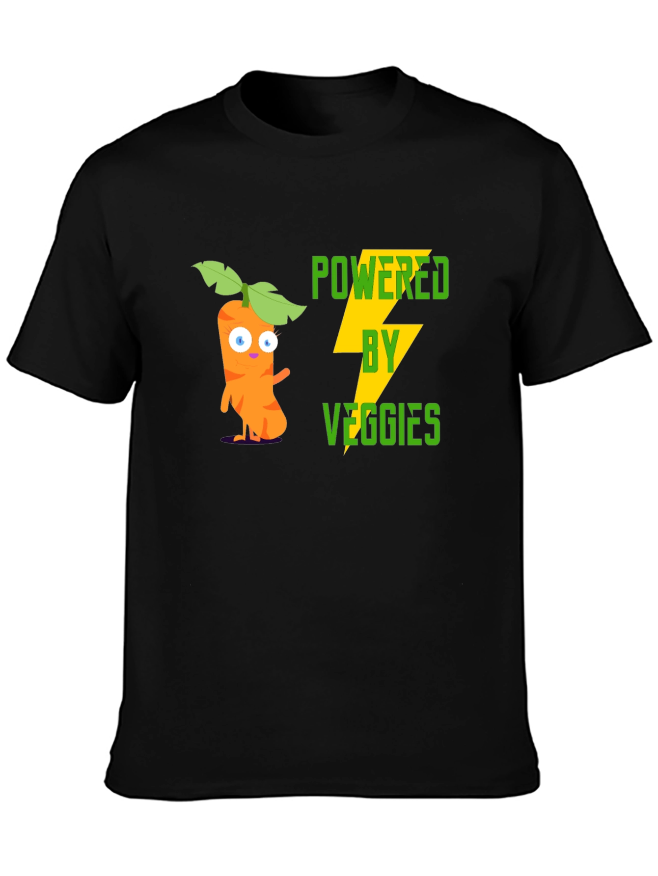 Powered by Veggies Graphic Tee - Black