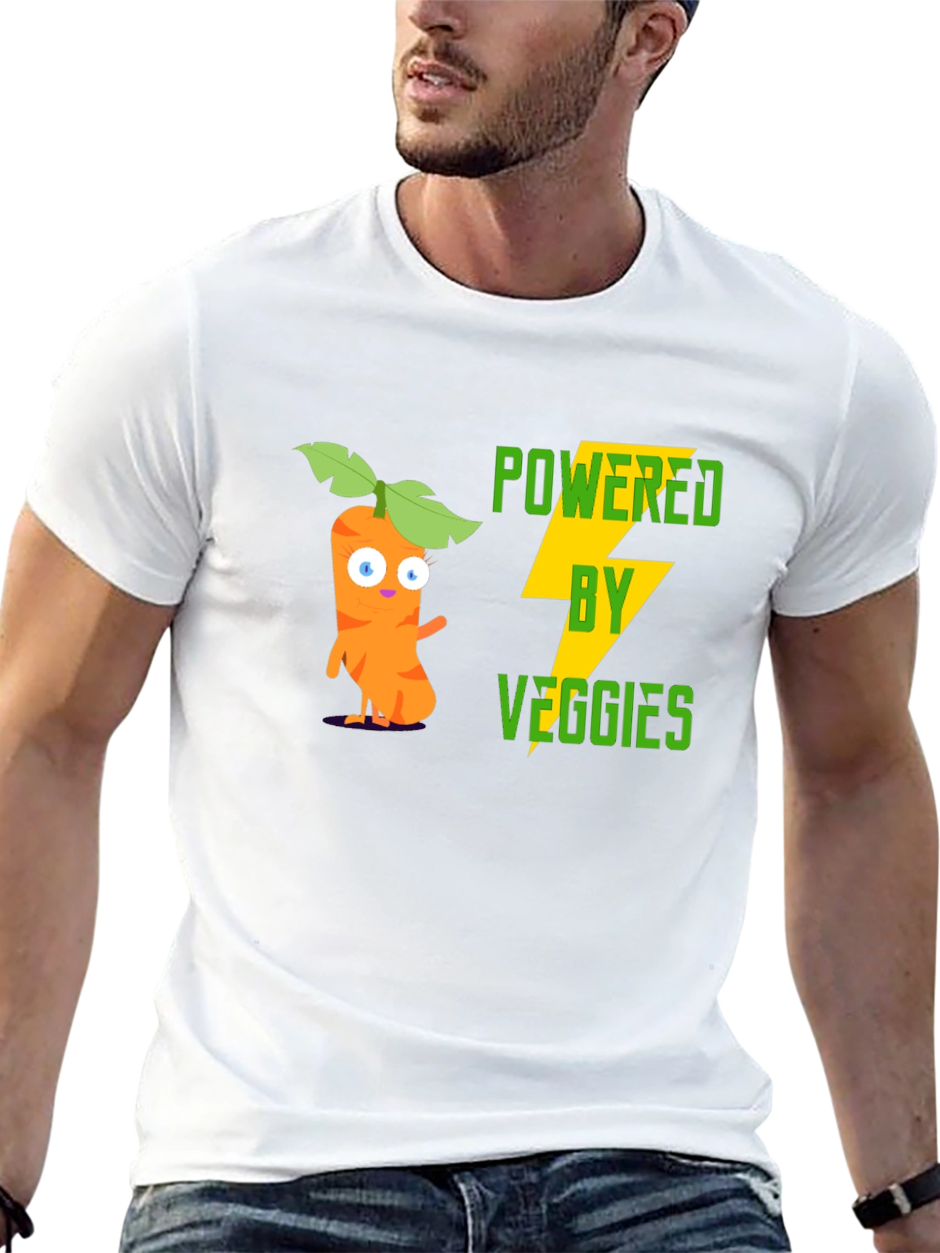 Powered by Veggies Graphic Tee - Black