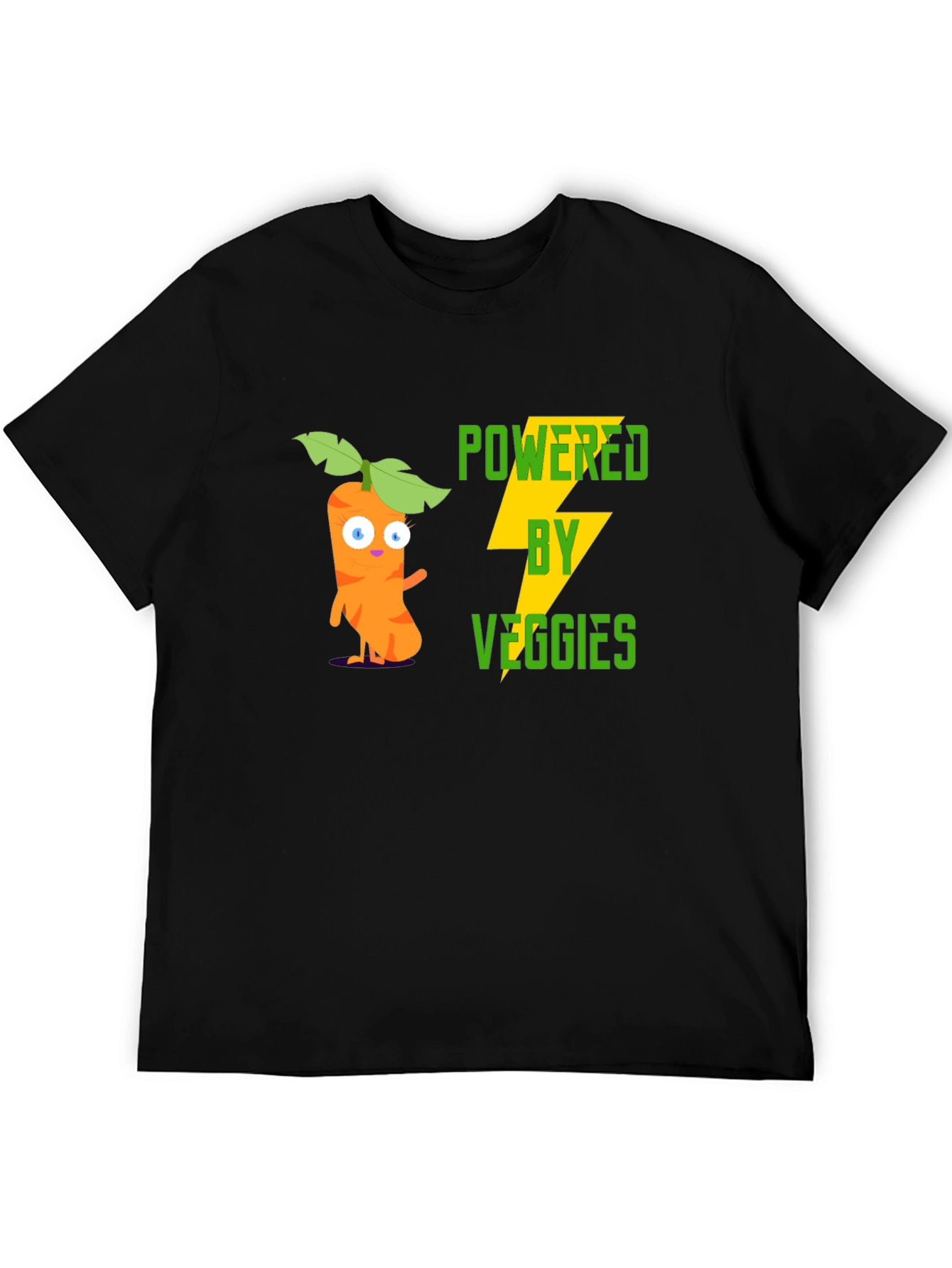 Powered by Veggies Graphic Tee - Black