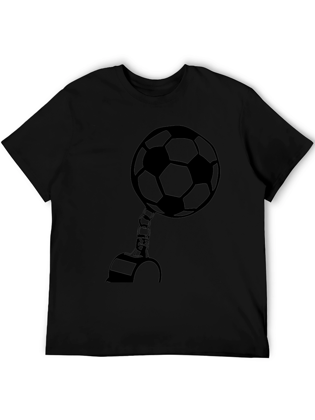 Soccer Ball Handcuff Graphic Tee - Black