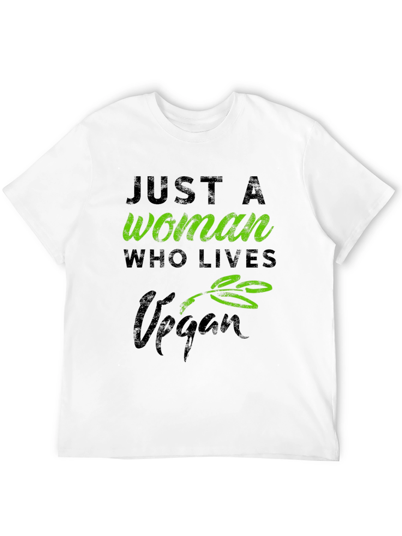 Vegan Woman Graphic Tee - Eco-Friendly Fashion