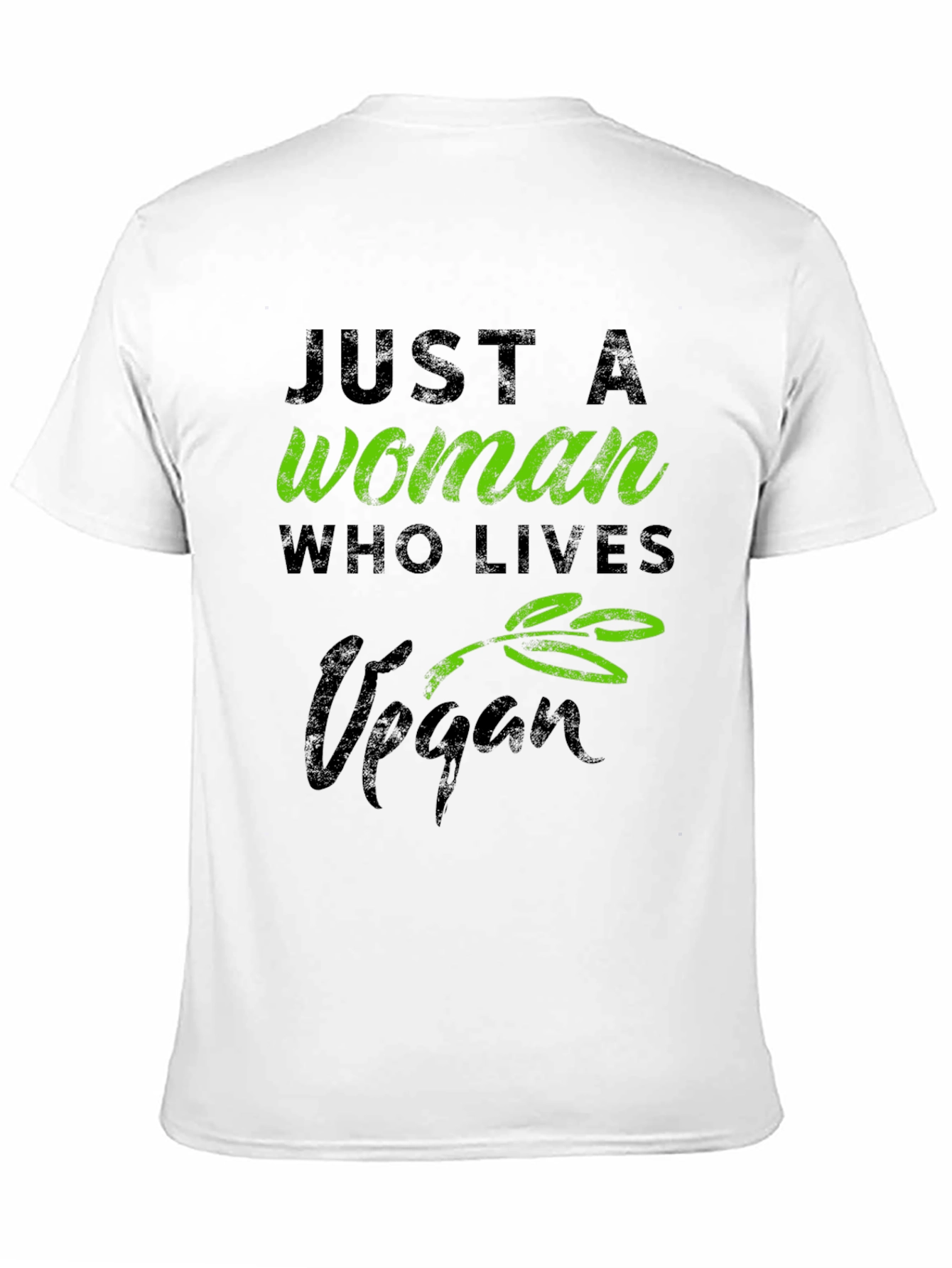 Vegan Woman Graphic Tee - Eco-Friendly Fashion