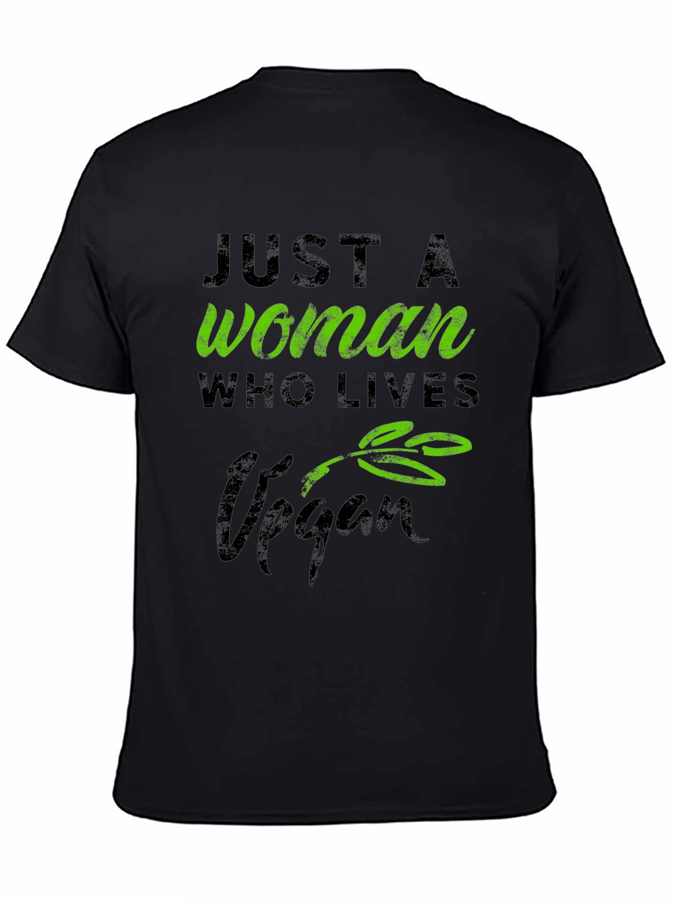 Vegan Woman Graphic Tee - Eco-Friendly Fashion