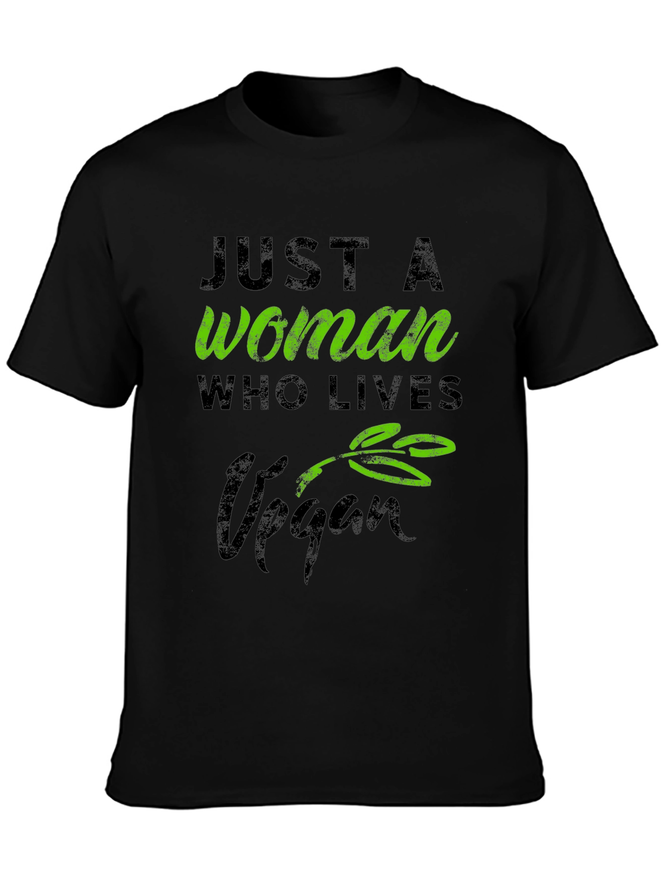 Vegan Woman Graphic Tee - Eco-Friendly Fashion