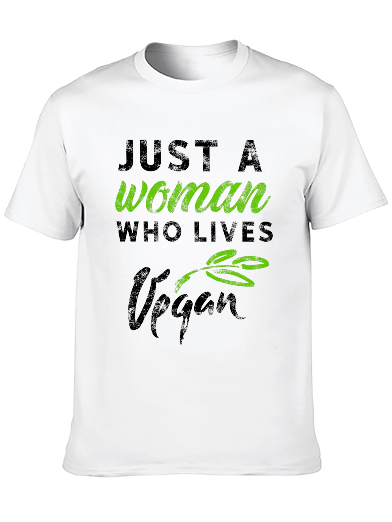 Vegan Woman Graphic Tee - Eco-Friendly Fashion
