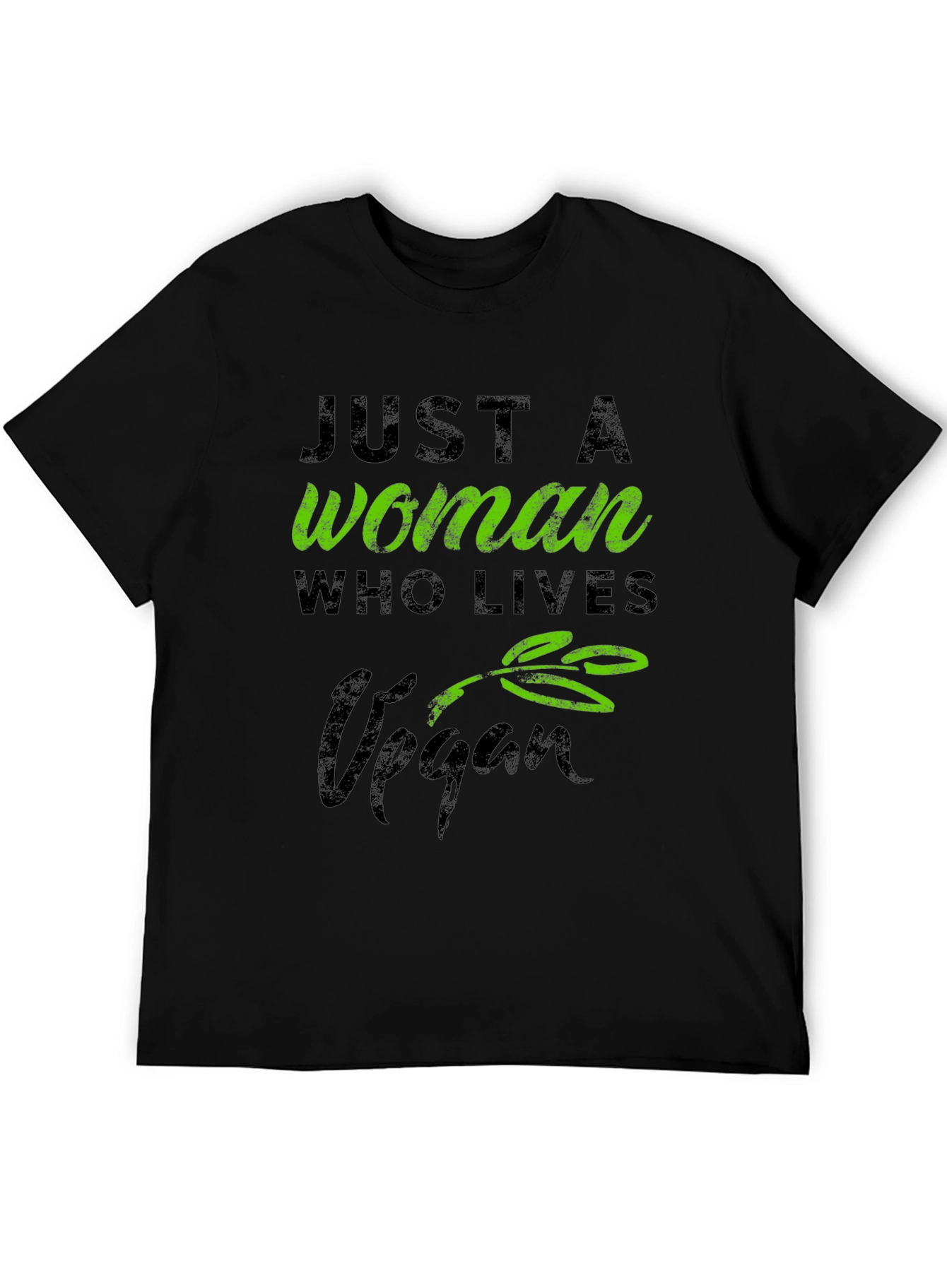 Vegan Woman Graphic Tee - Eco-Friendly Fashion