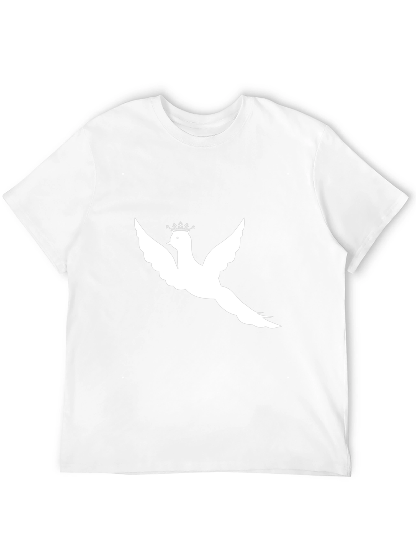 Crowned Dove Graphic Tee - Stylish Black T-Shirt