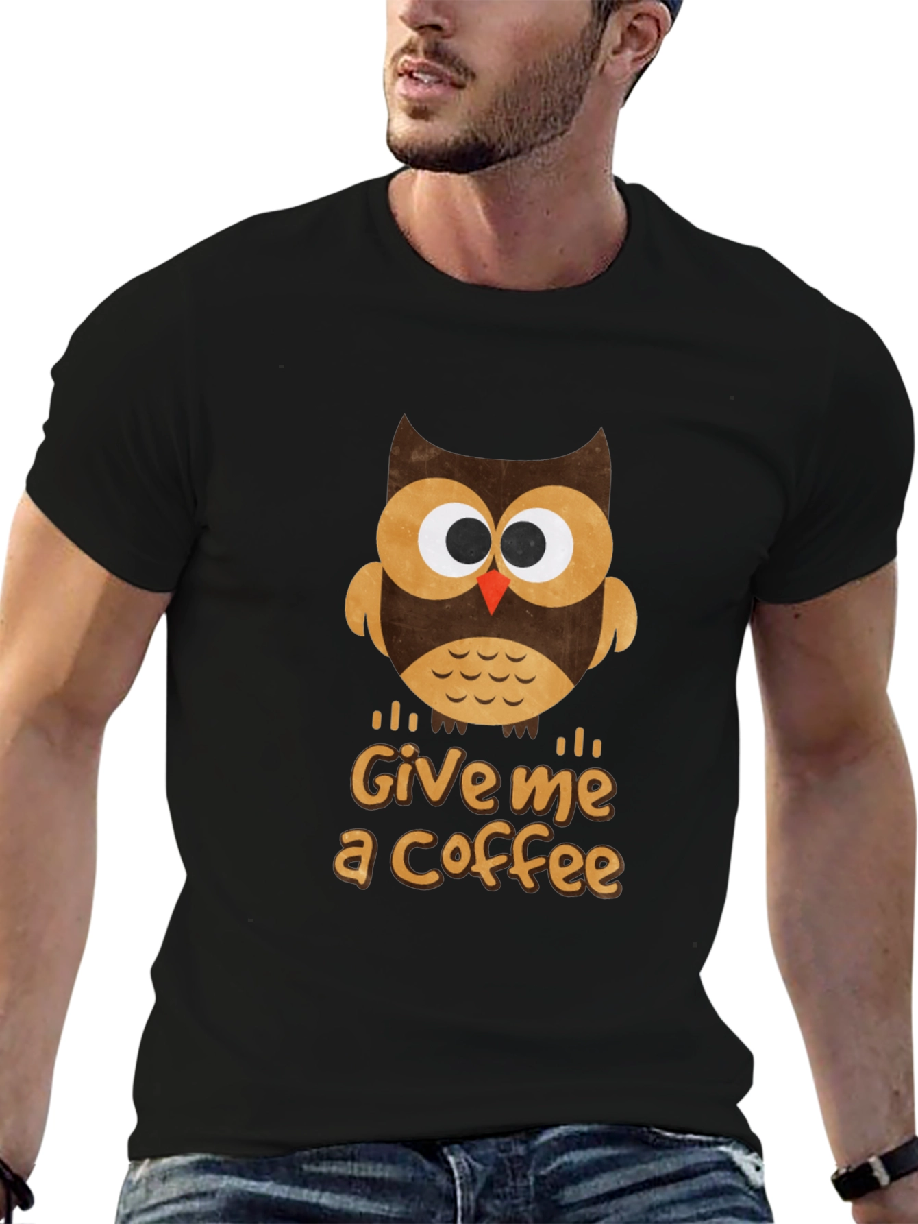 Owl Give Me Coffee T-Shirt - Cute Graphic Tee