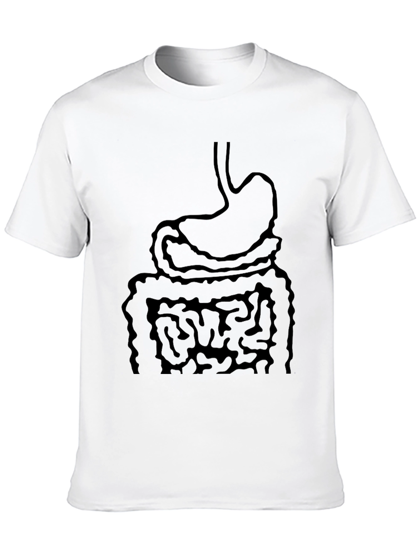 Anatomy T-Shirt - Digestive System Print - Black