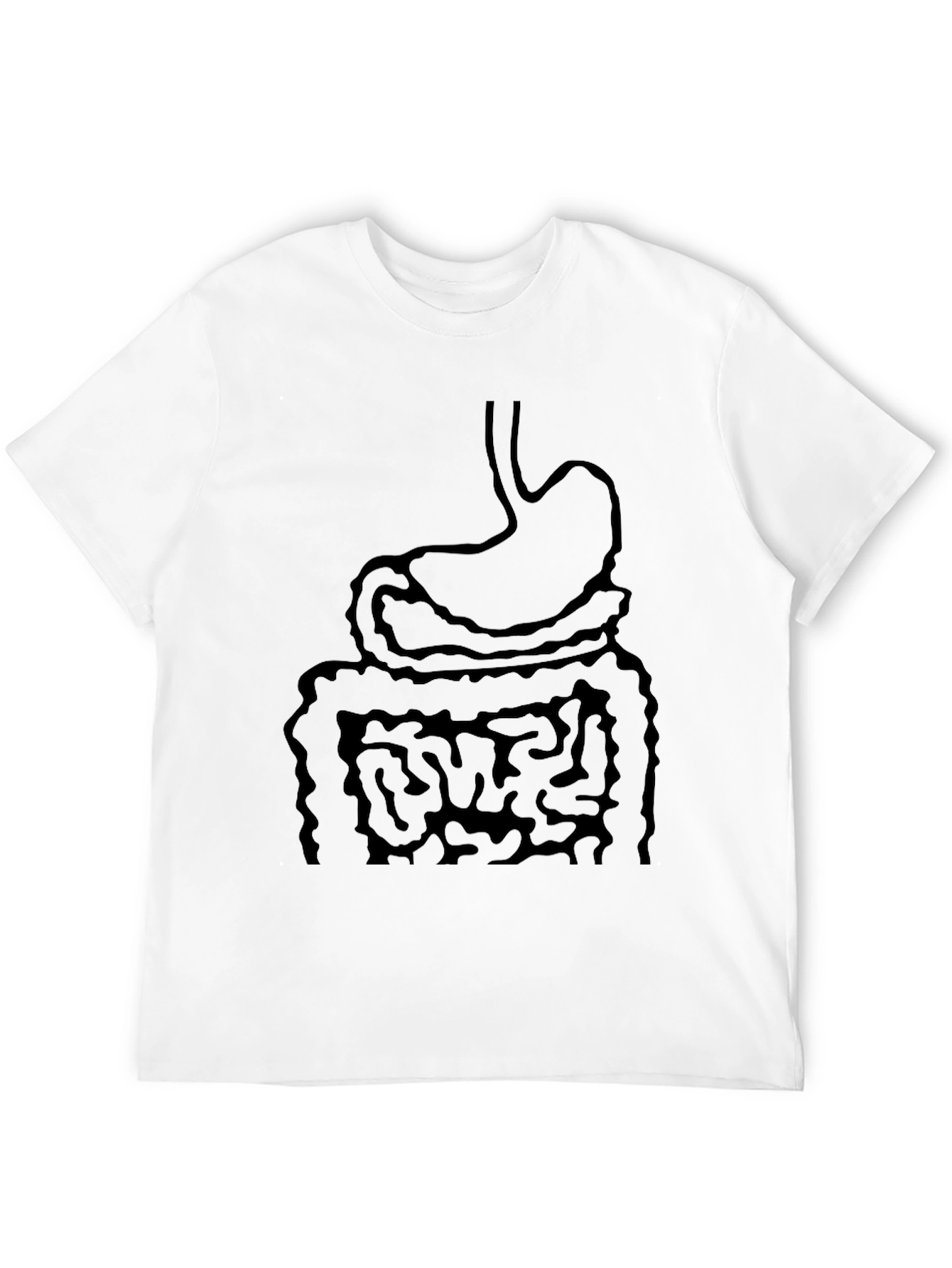Anatomy T-Shirt - Digestive System Print - Black