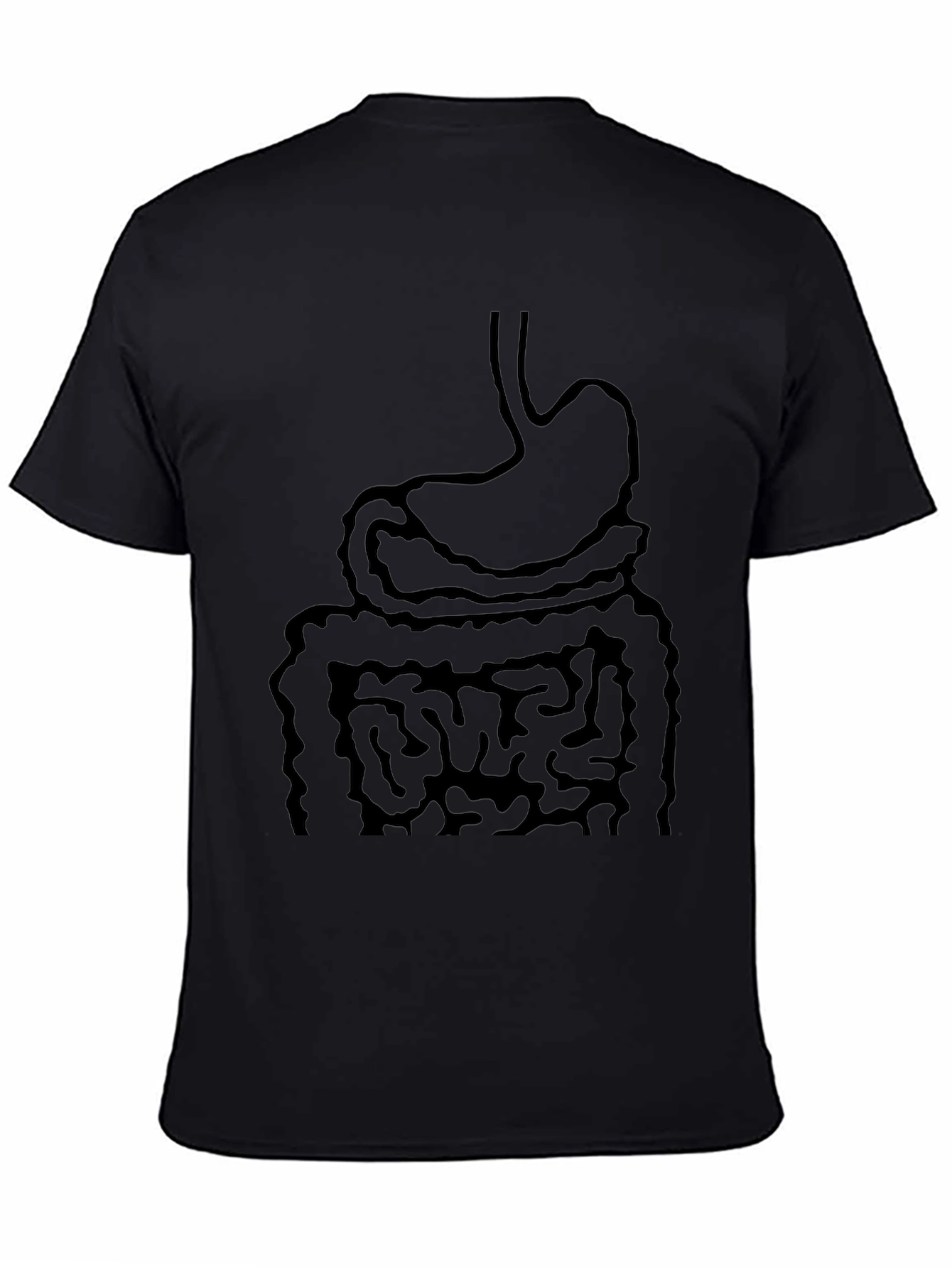 Anatomy T-Shirt - Digestive System Print - Black