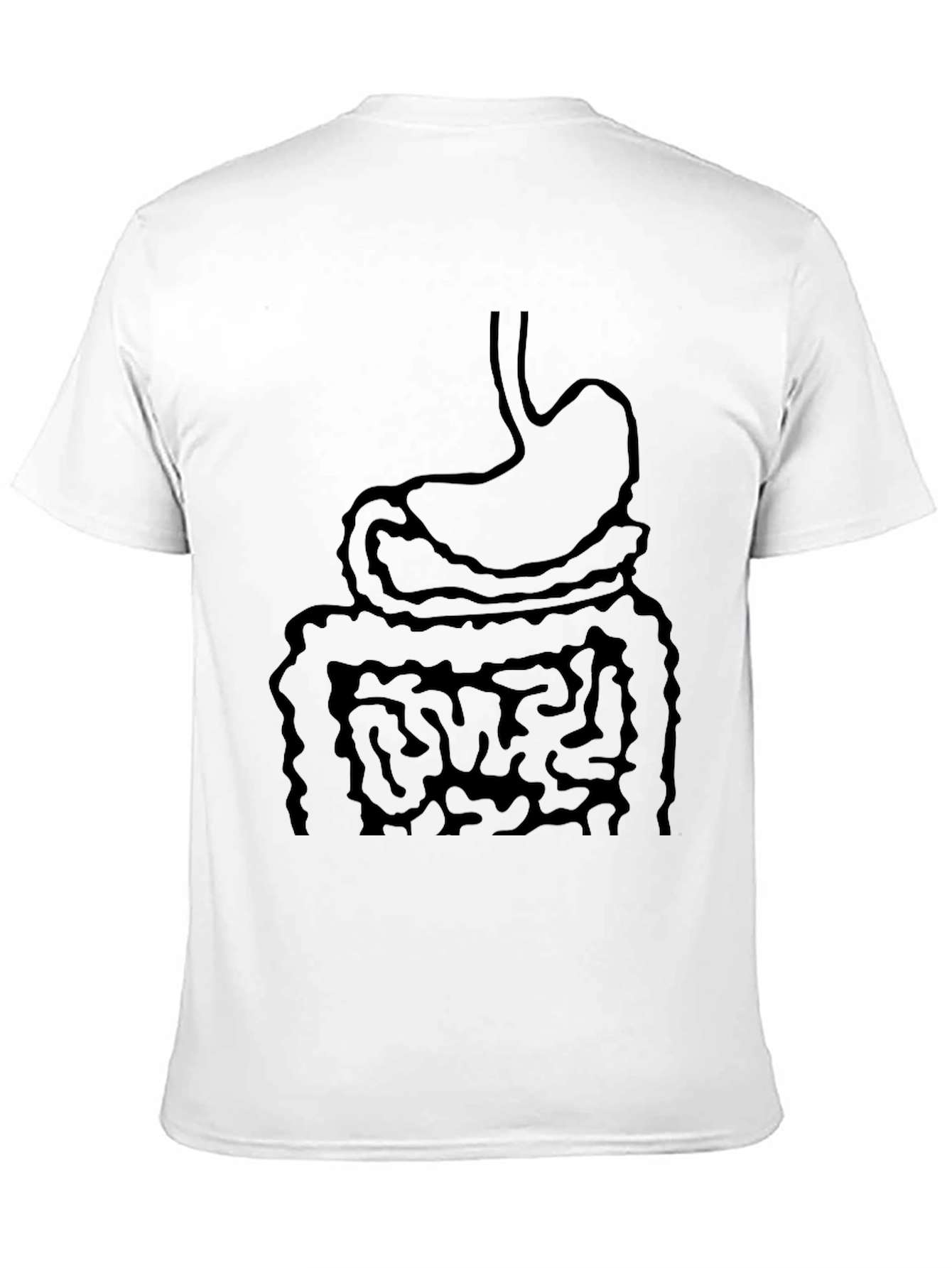 Anatomy T-Shirt - Digestive System Print - Black