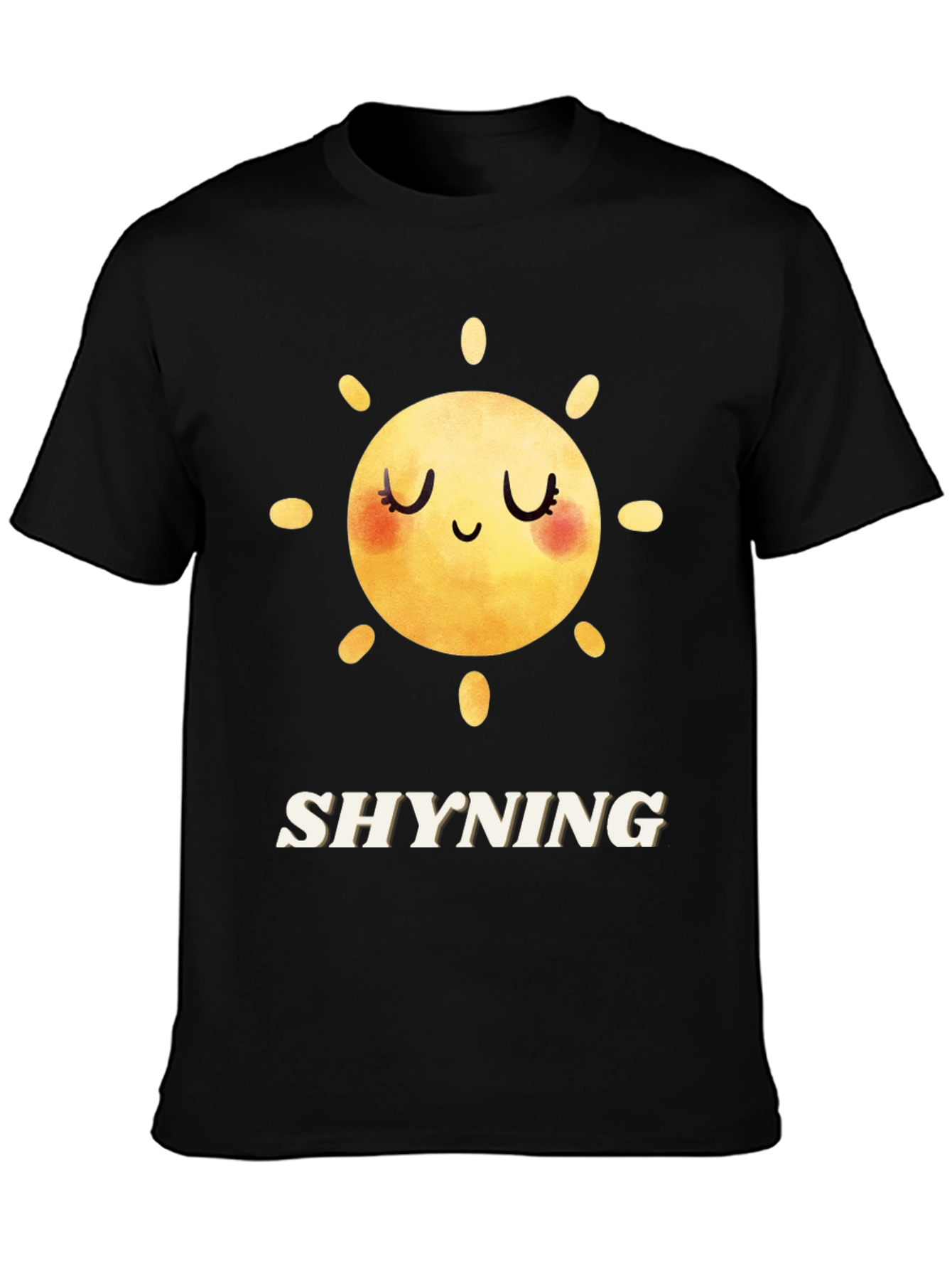 Shyning Sun Graphic Tee - Stylish Black T-Shirt