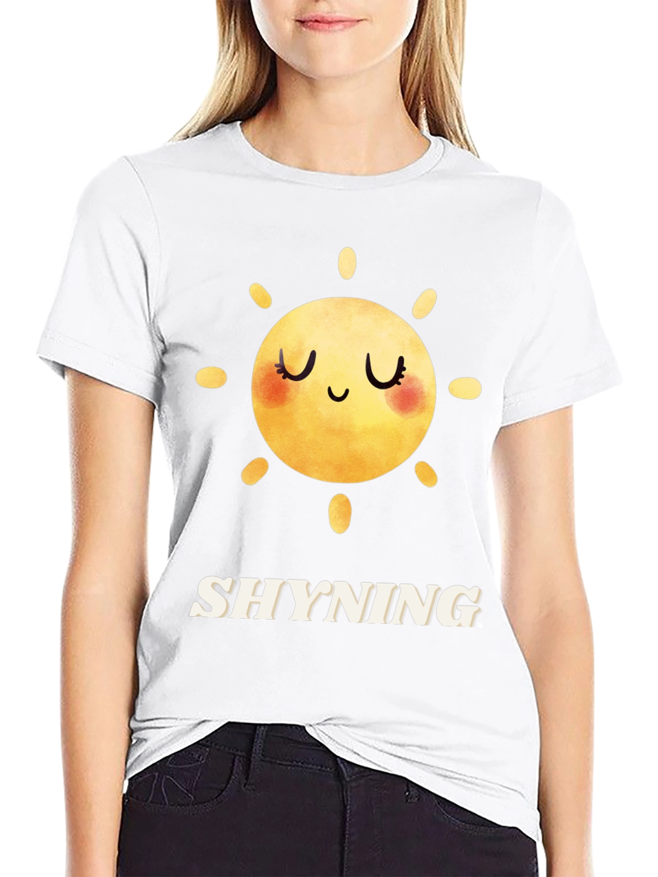 Shyning Sun Graphic Tee - Stylish Black T-Shirt