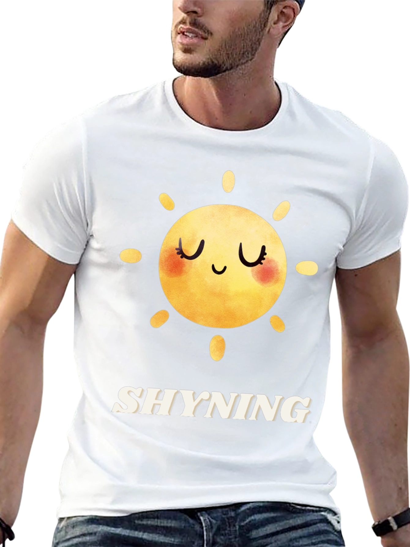 Shyning Sun Graphic Tee - Stylish Black T-Shirt