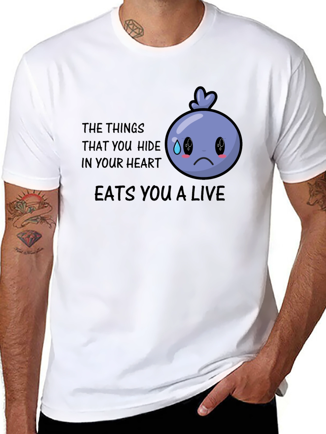 Sad Blueberry Graphic T-Shirt