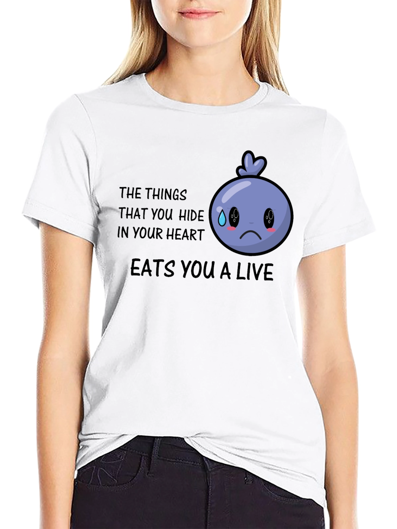 Sad Blueberry Graphic T-Shirt