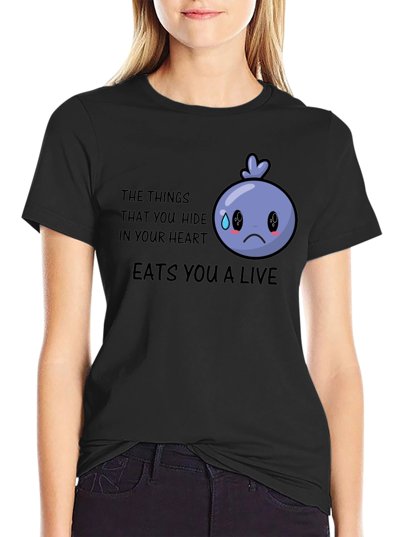 Sad Blueberry Graphic T-Shirt