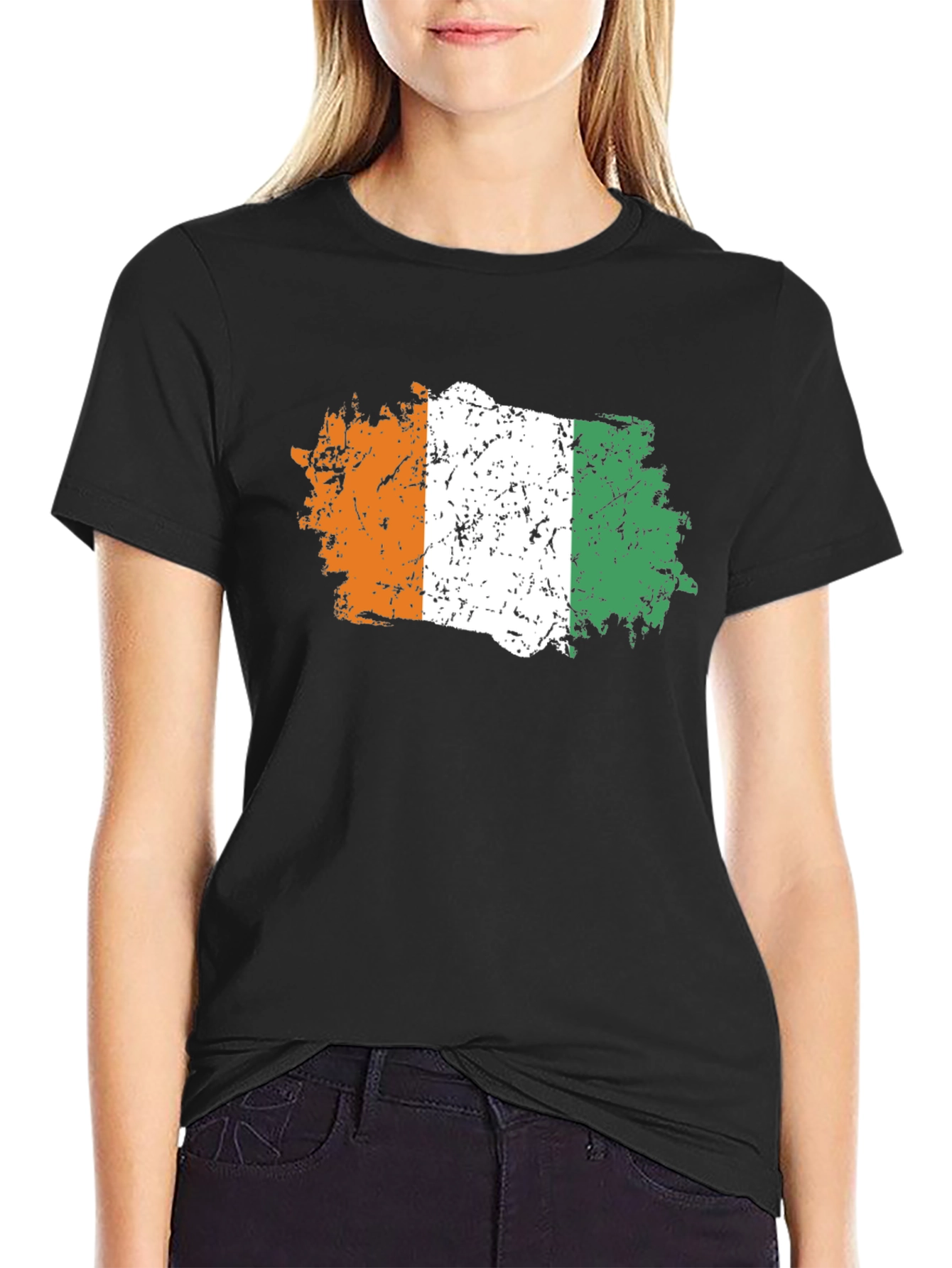 Ivory Coast Flag T-Shirt - Distressed Design