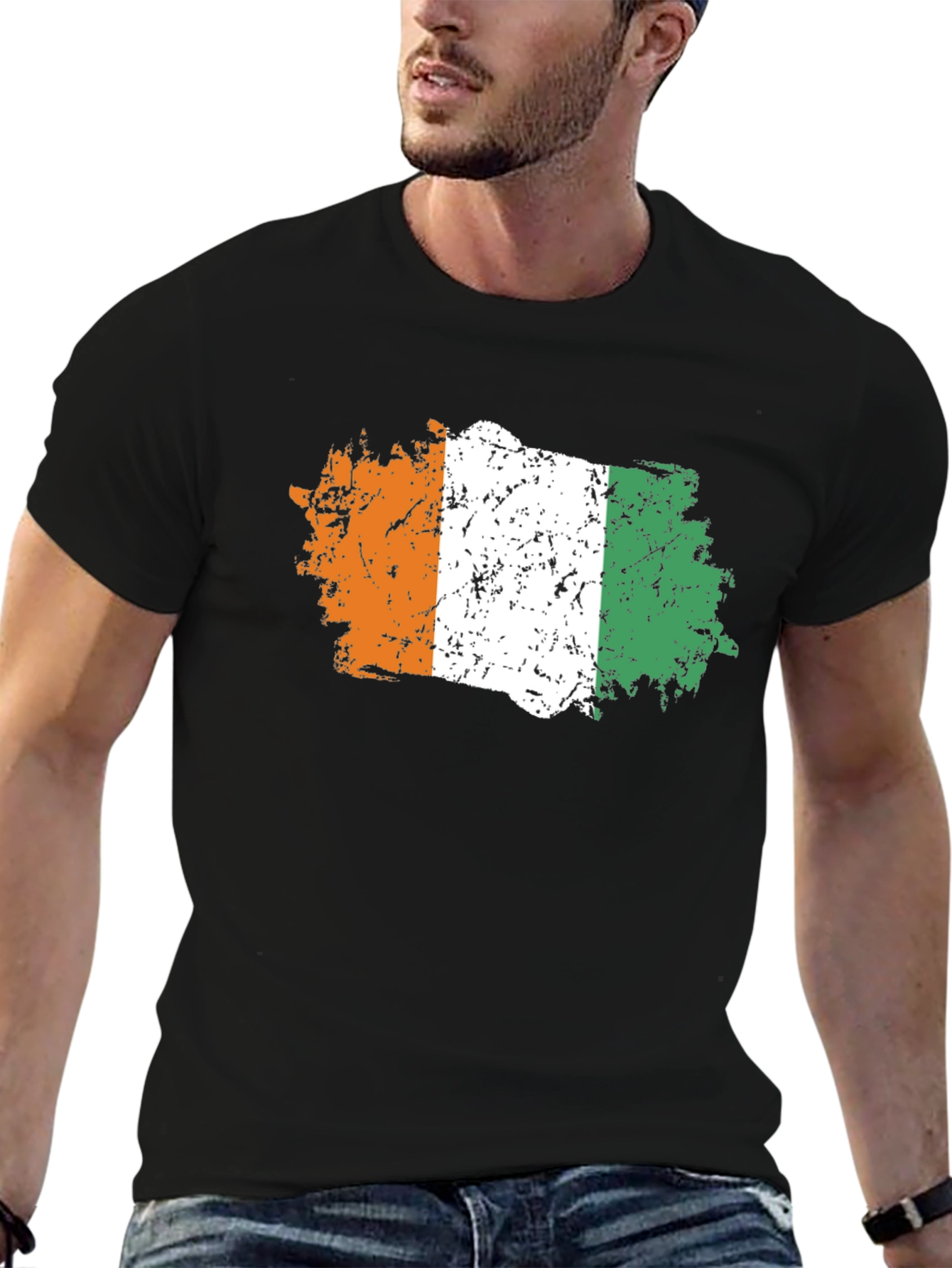 Ivory Coast Flag T-Shirt - Distressed Design