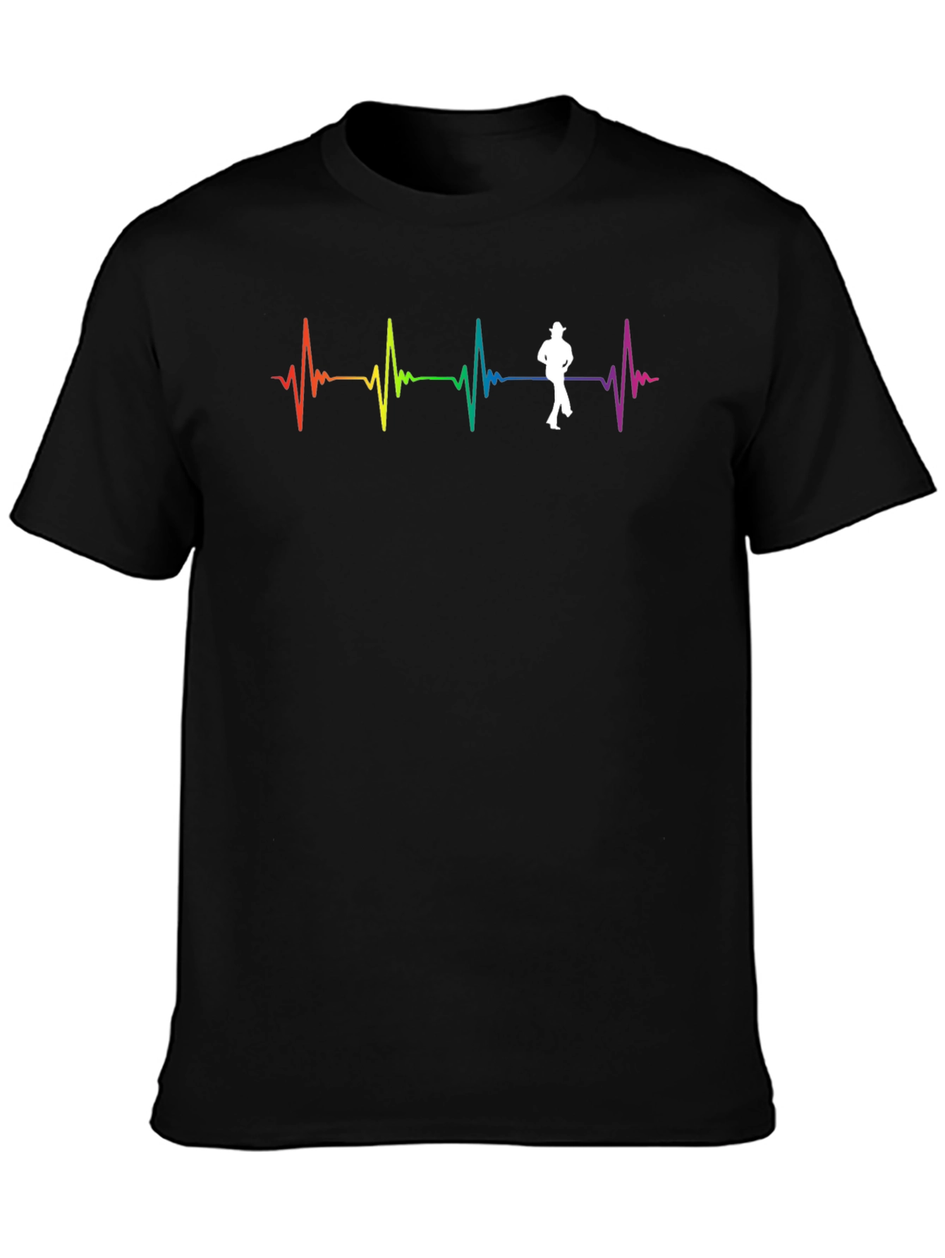 Rainbow Heartbeat Line Dance T-Shirt