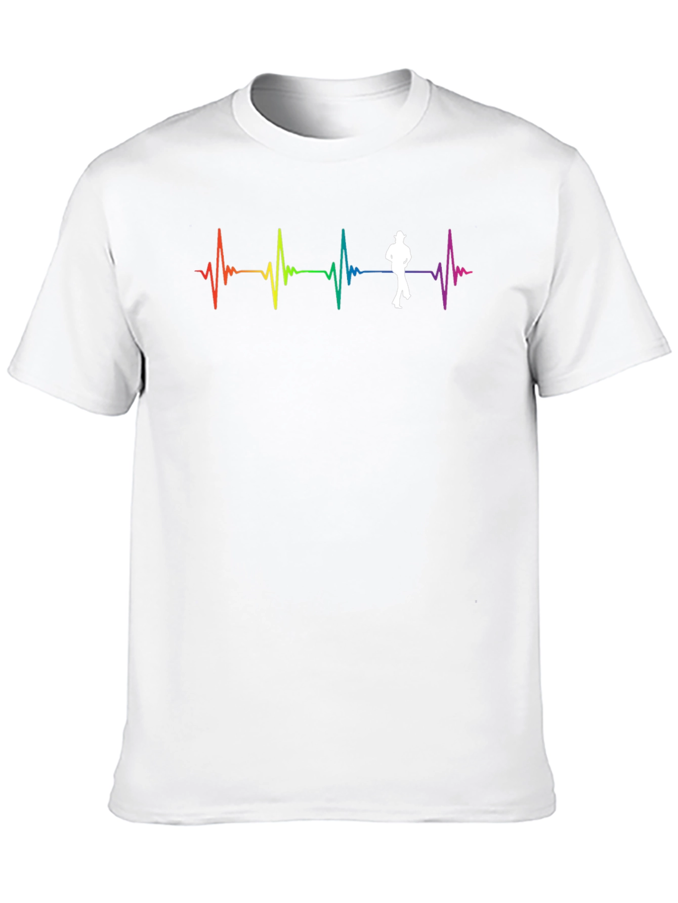 Rainbow Heartbeat Line Dance T-Shirt