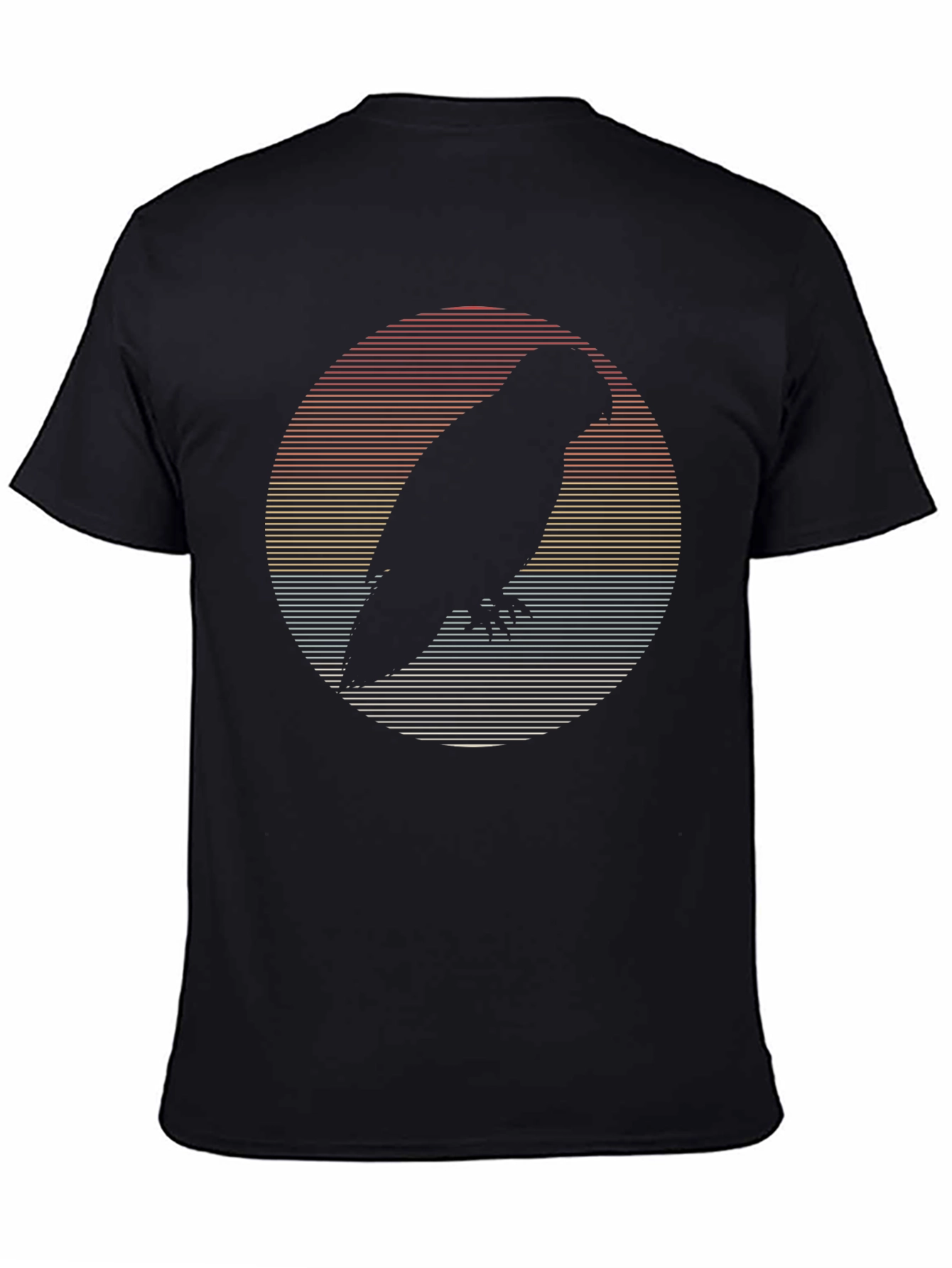 Retro Owl Graphic T-Shirt - Mens Black Tee