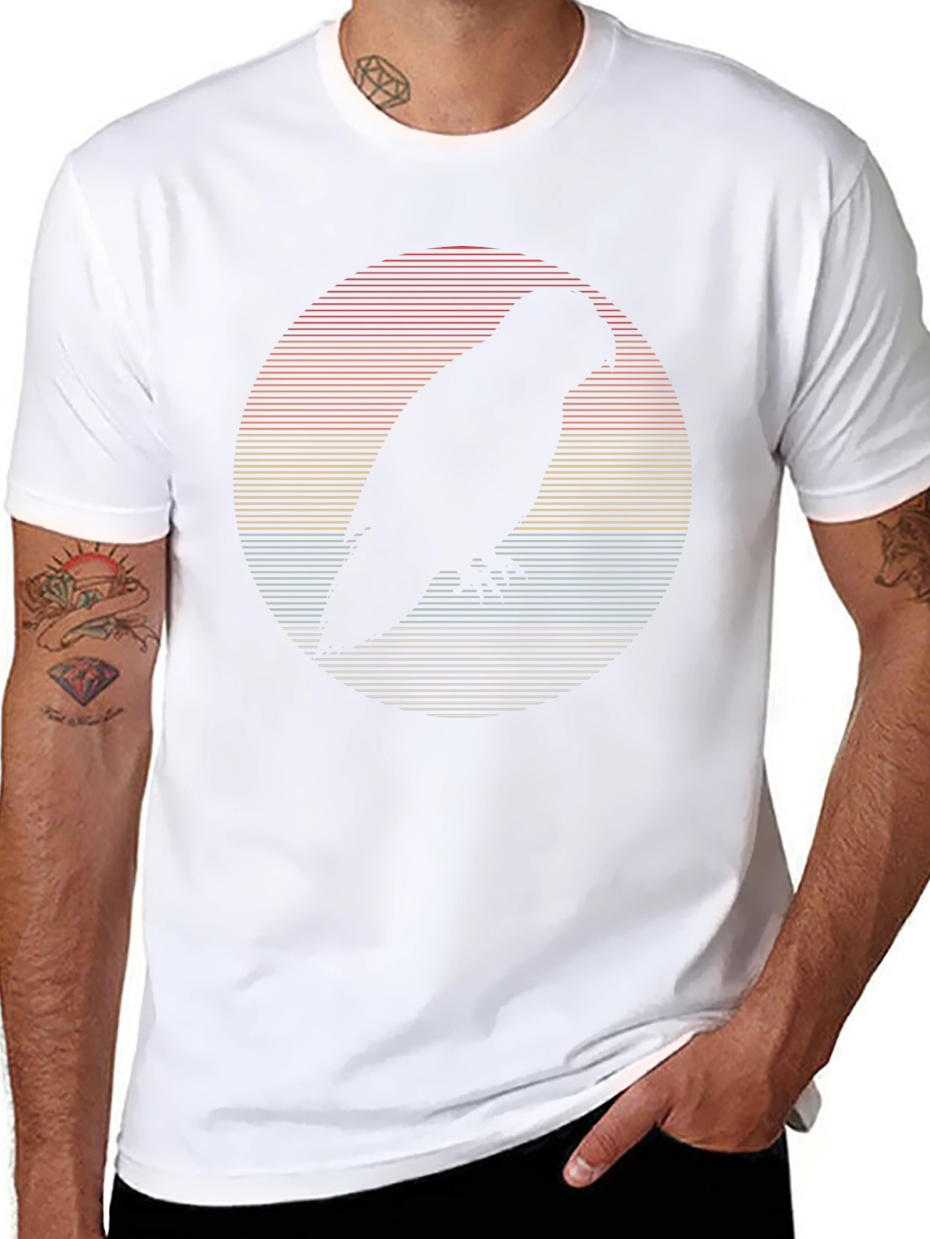 Retro Owl Graphic T-Shirt - Mens Black Tee