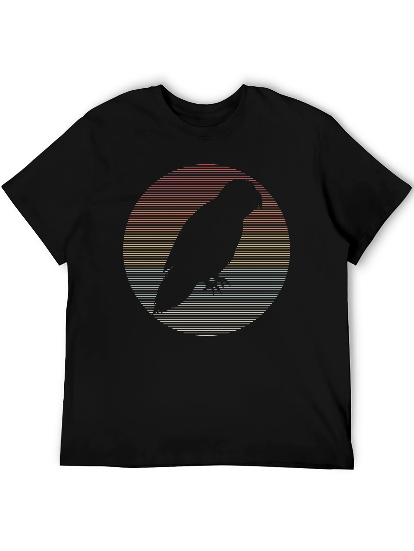 Retro Owl Graphic T-Shirt - Mens Black Tee