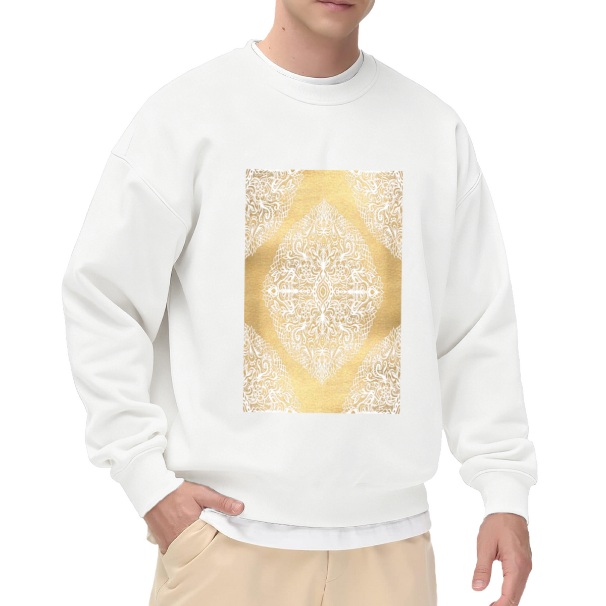Cat & Diamond Graphic ԲÁìÎÀÒÂ - Unique Design Pullover Sweatshirt