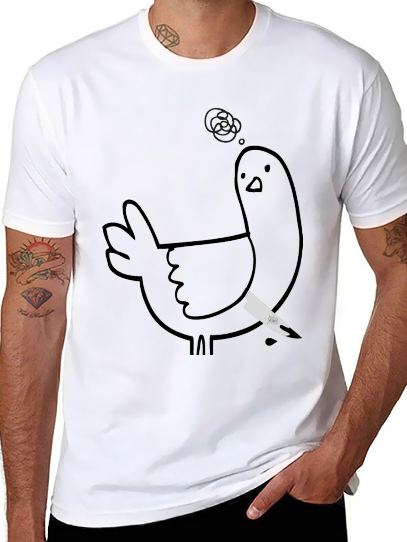 Murderous Chicken Graphic Tee - Black