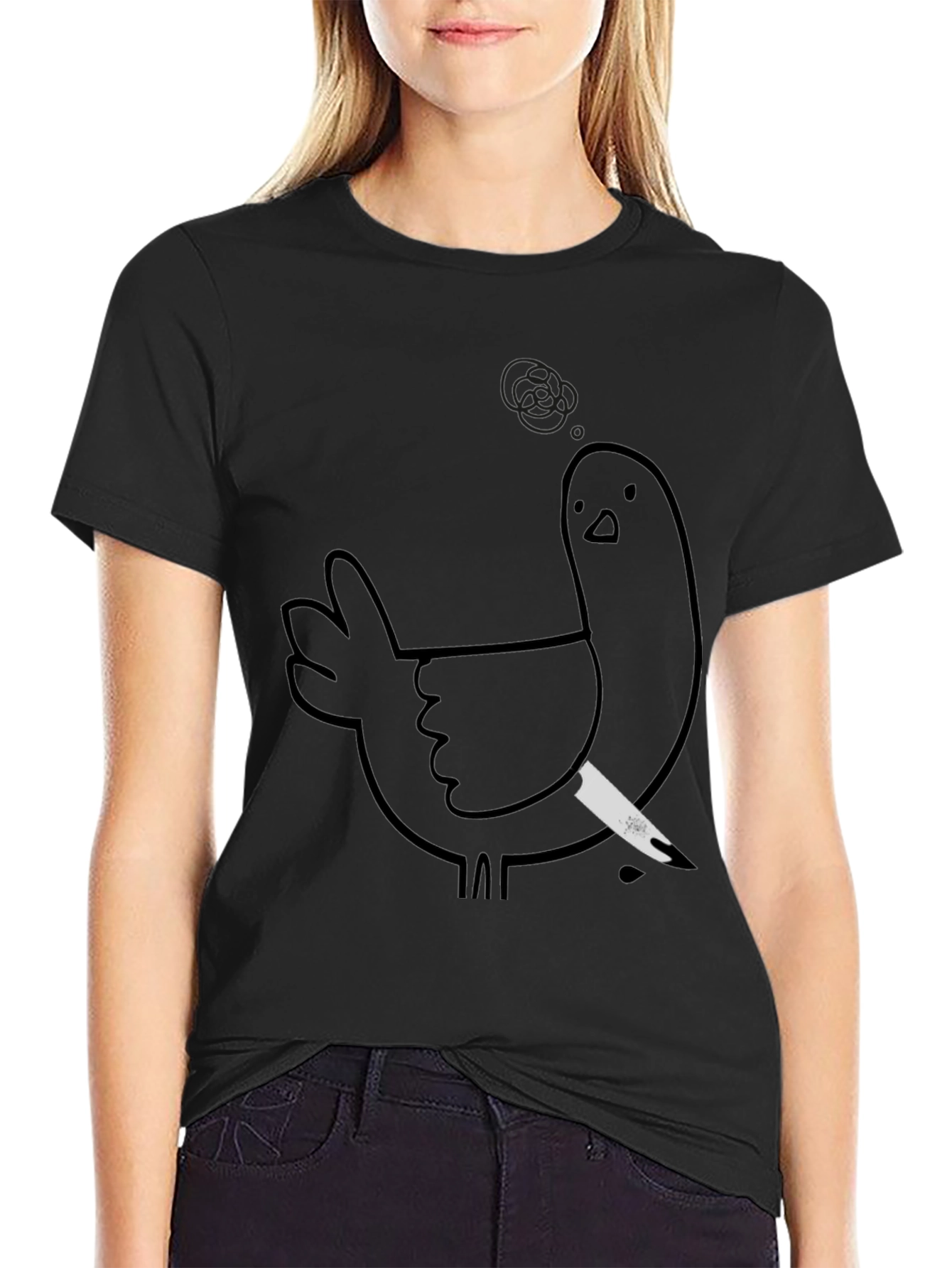 Murderous Chicken Graphic Tee - Black