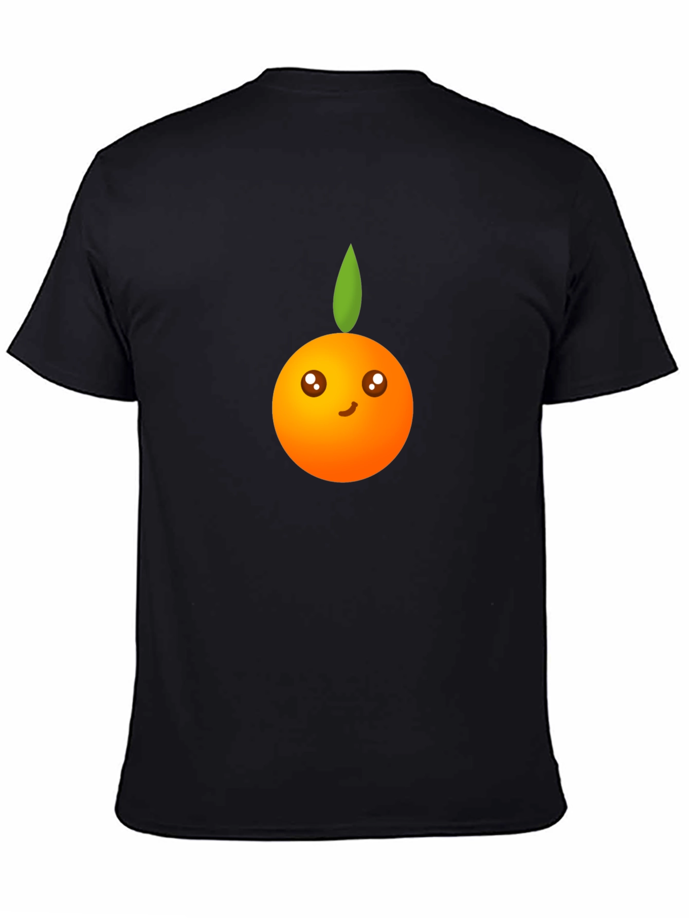 Cute Orange Graphic Tee - Black Unisex Shirt