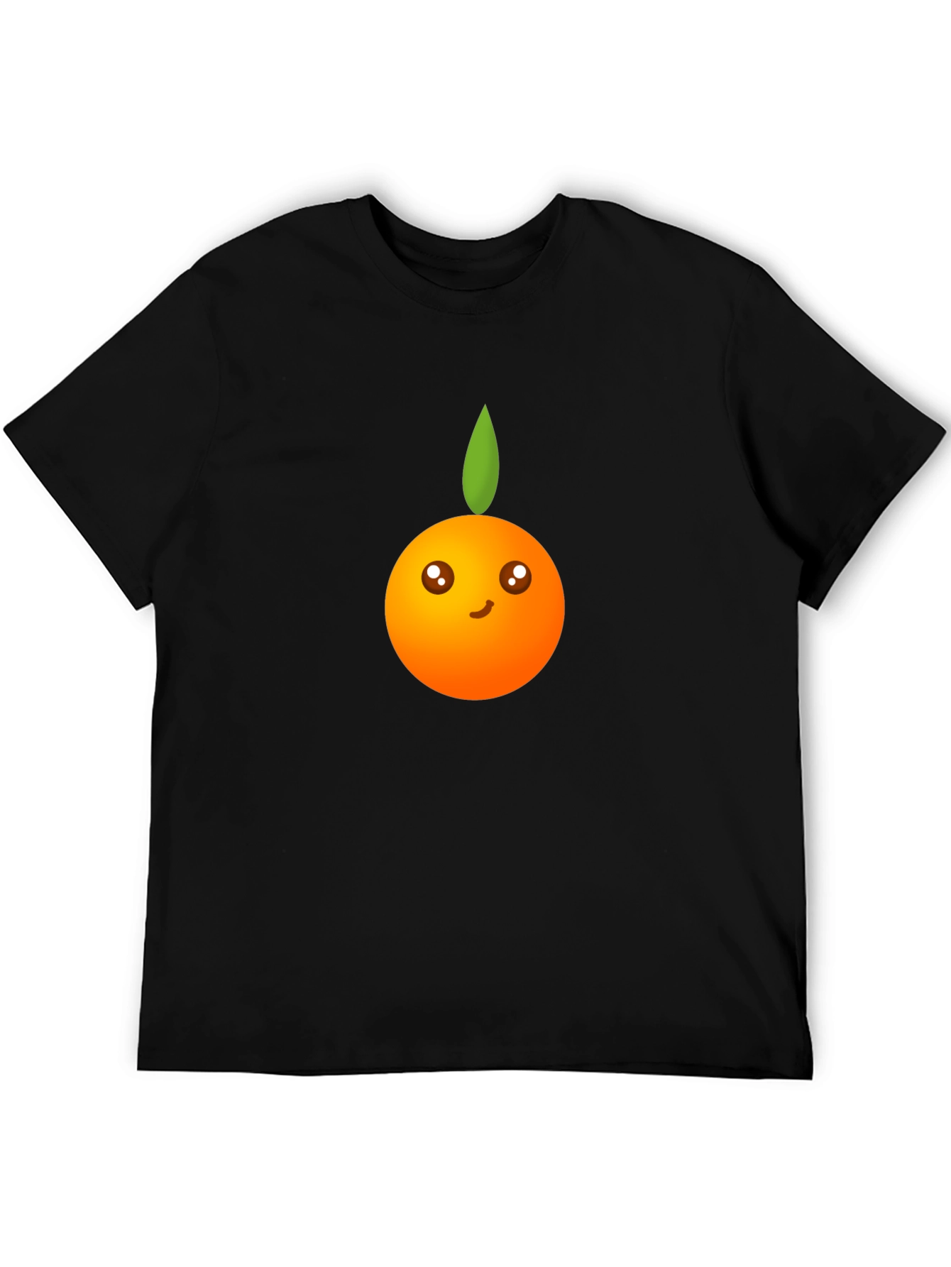 Cute Orange Graphic Tee - Black Unisex Shirt