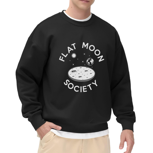 FLAT MOON SOCIETY - Funny Conspiracy Theory Graphic ԲÁìÎÀÒÂ | Unisex Pullover Sweatshirt