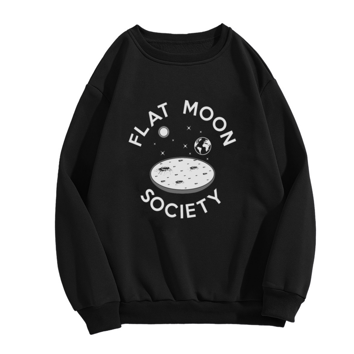 FLAT MOON SOCIETY - Funny Conspiracy Theory Graphic ԲÁìÎÀÒÂ | Unisex Pullover Sweatshirt