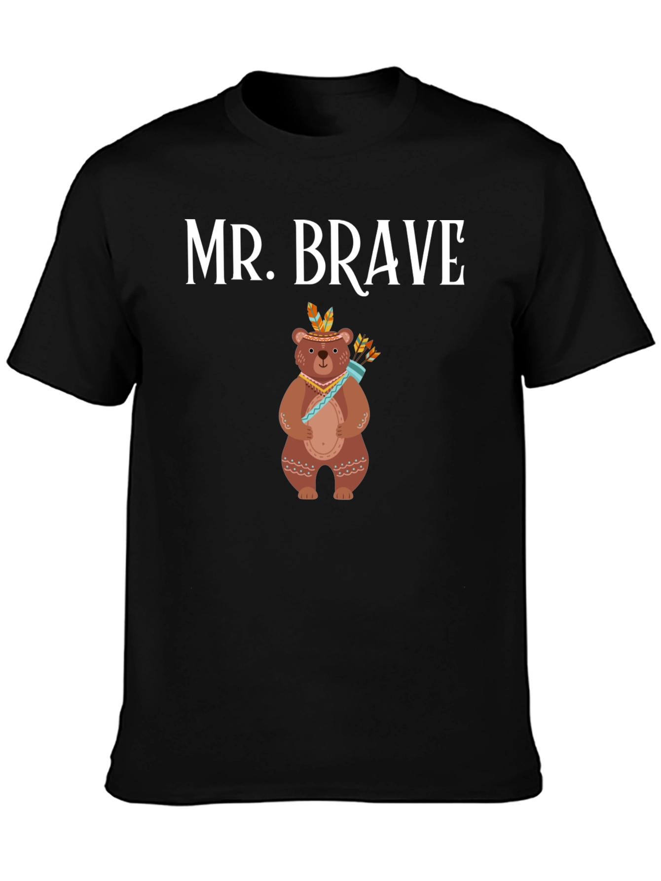 Mr. Brave Bear T-Shirt - Black