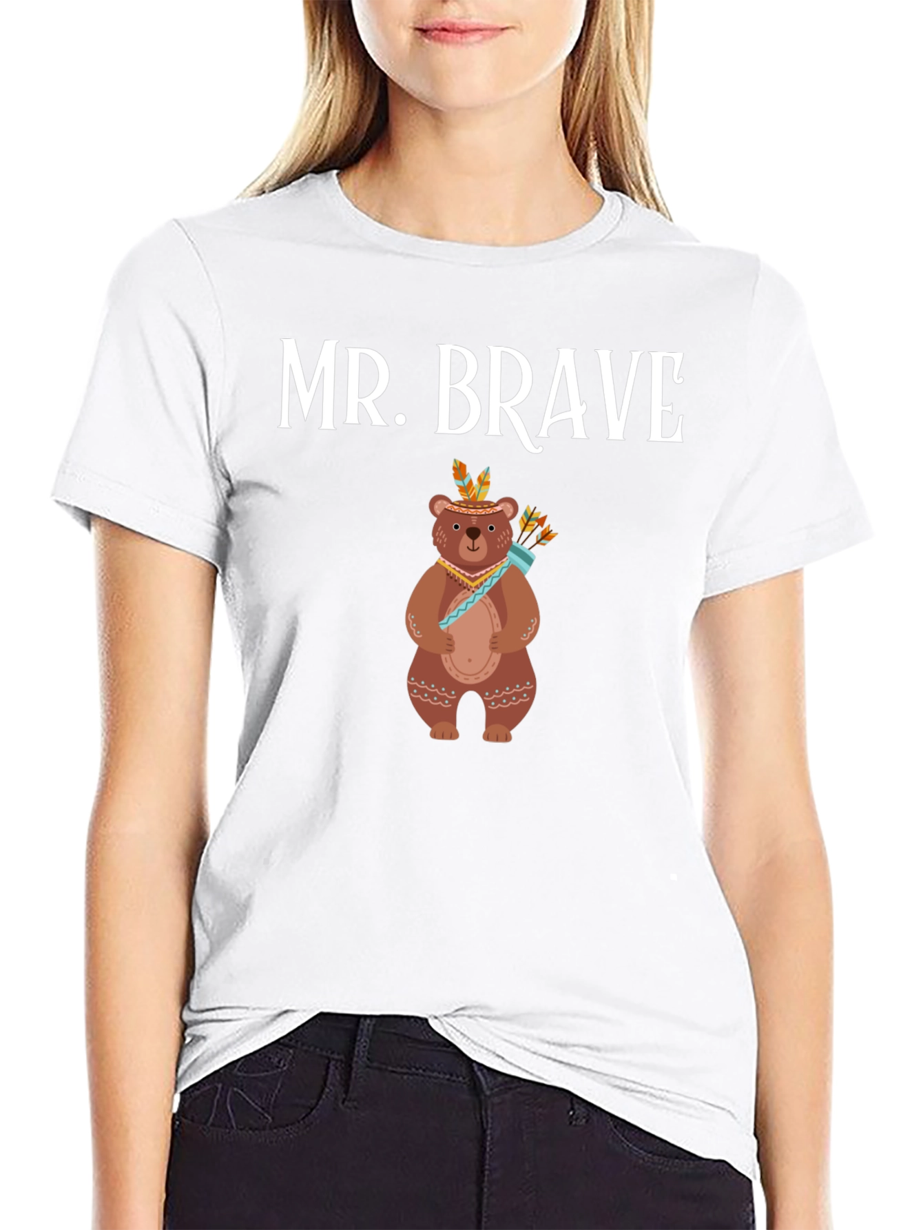 Mr. Brave Bear T-Shirt - Black