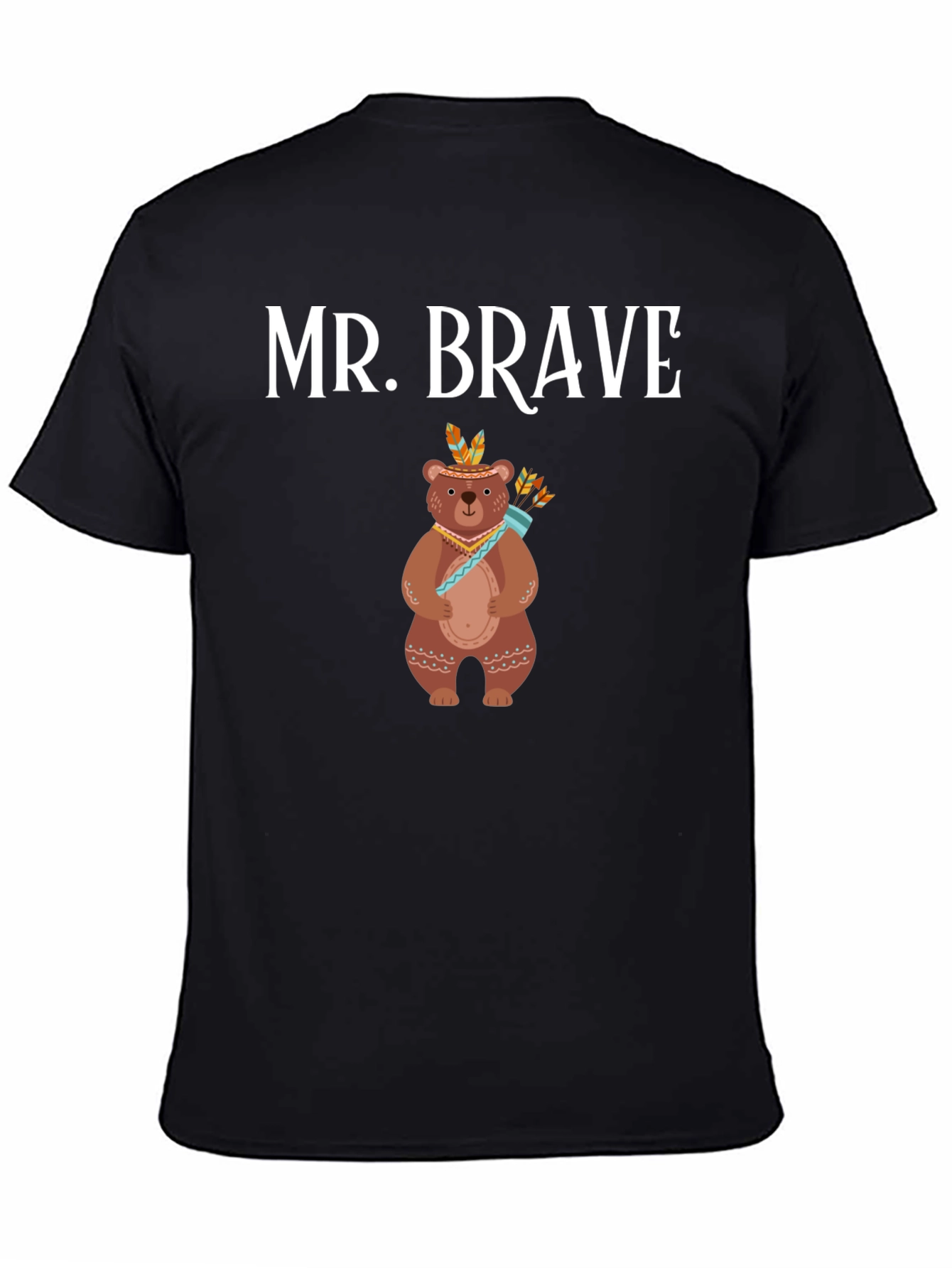 Mr. Brave Bear T-Shirt - Black