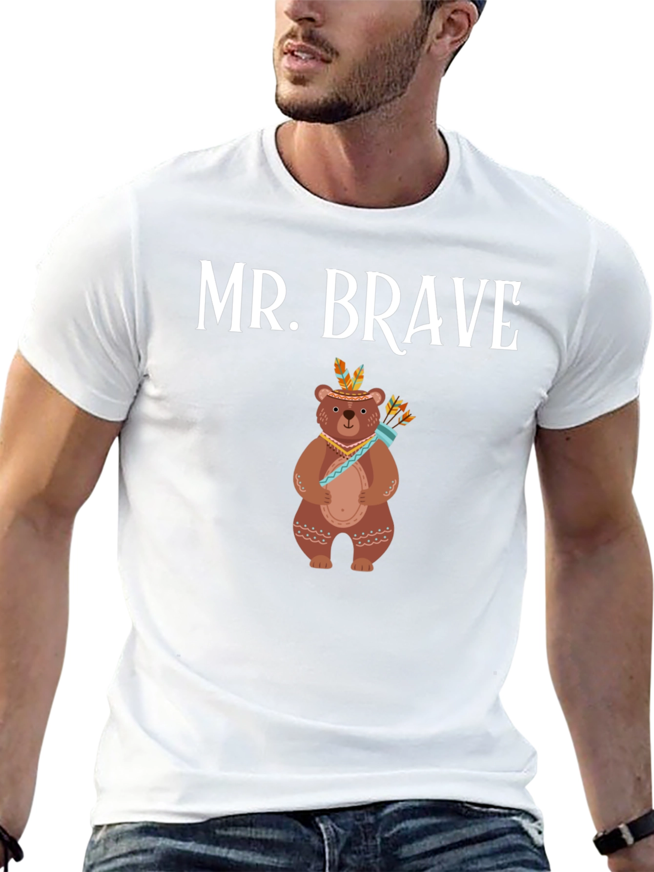 Mr. Brave Bear T-Shirt - Black
