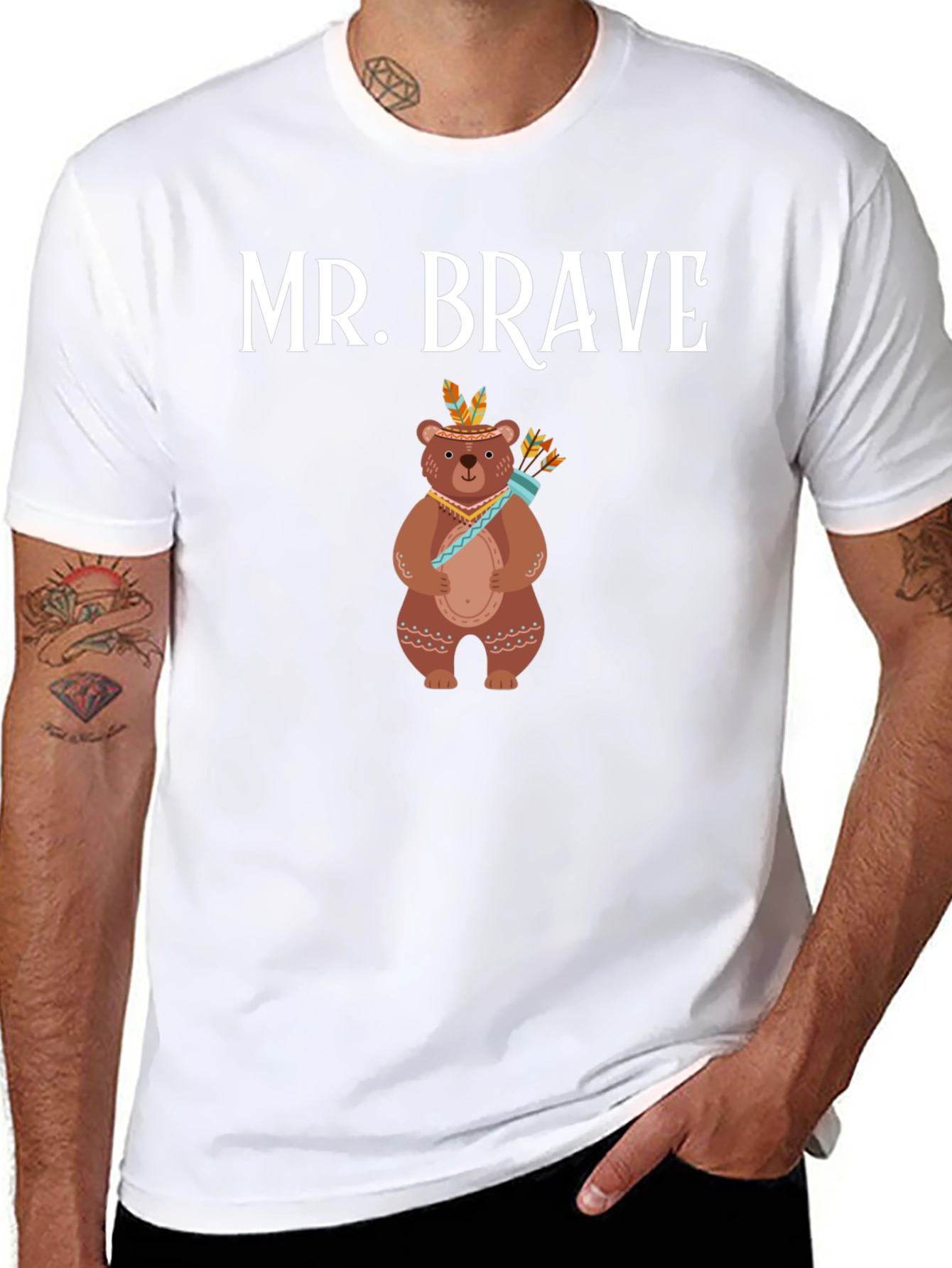 Mr. Brave Bear T-Shirt - Black