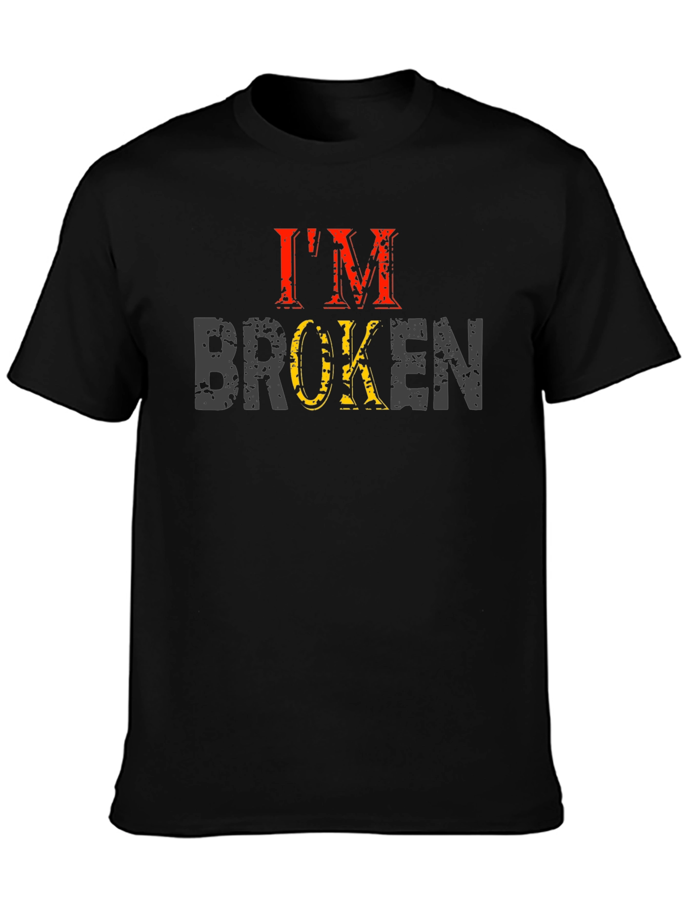 Im Broken Graphic Tee - Distressed Print