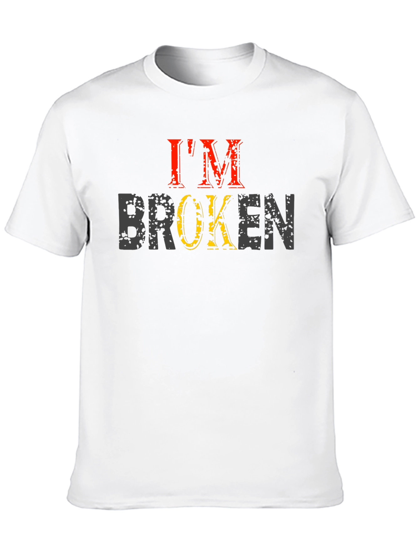 Im Broken Graphic Tee - Distressed Print